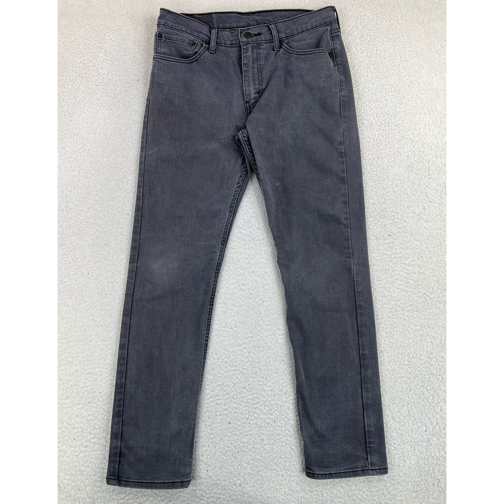 Levis 511 Jeans Mens 33x32 Gray Slim Tapered Stretch Denim Charcoal Wash Pants